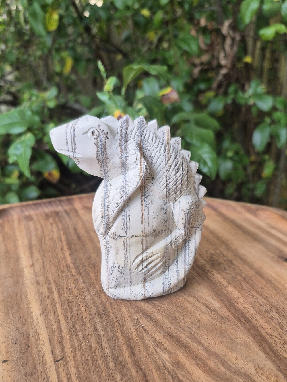 Vintage Hand Carved Soapstone Iguana Lizard 4”